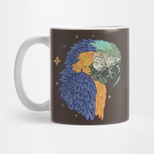 blue yellow macaw vintage Mug